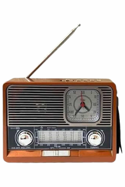 Vintage Nostaljik Radyo AUX USB SD Kart Girişli Şarjlı Bluetooth Bağlantılı