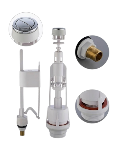 Vitrifiye Rezervuar İç Takımı Basmalı Mekanizma Alt Girişli Sessiz Dolum Sistemi