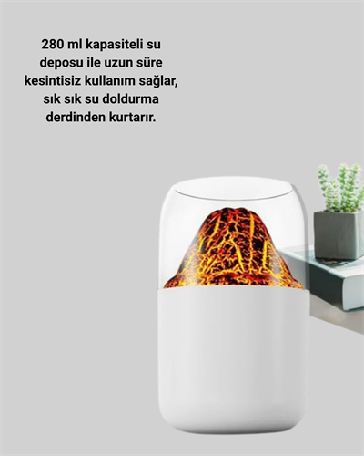 Volkanik Tasarımlı LED Işıklı Ultrasonik Nemlendirici