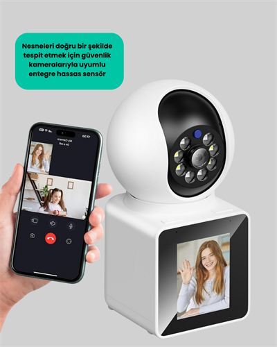 WiFi İç Mekan Kamera 2K Gece Görüşlü Çift Yönlü Görüntü Konuşma Destekli