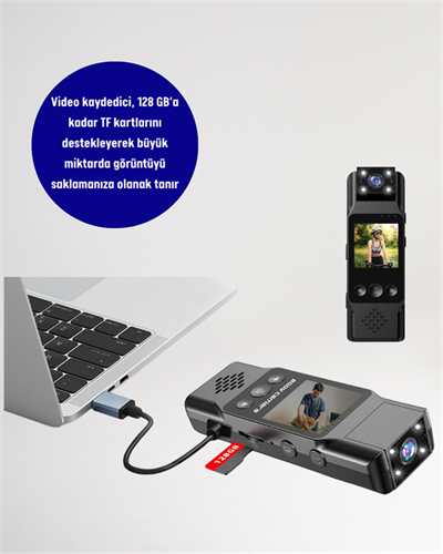 WiFi ile Uzaktan Erişimli Mini Kamera – 1200mAh Batarya, 1080P Video Çekimi