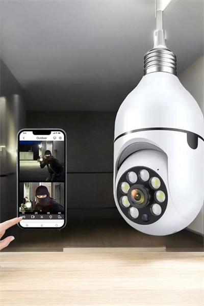 Wifi Kamera Duylu Ampul Görünümlü 360 Derece Dönebilen Ev Kamerası