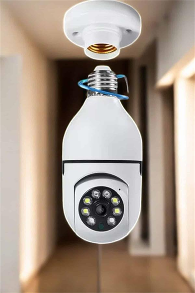 Wifi Kamera Duylu Ampul Görünümlü 360 Derece Dönebilen Ev Kamerası