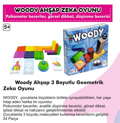 Woody Ahşap 3 Boyutlu Geometrik Zeka Oyunu