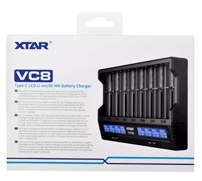 Xtar VC8 Sekizli Li-ion / NI-CD / NI-MH Pil Şarj Cihazı