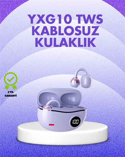 YXG10 Kablosuz Kulaklık – Bluetooth 5.4, Dokunmatik, LED Ekranlı Şarj Kutusu