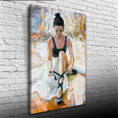 Yağlıboya Balerin Portresi Kanvas Tablo 50 x 70