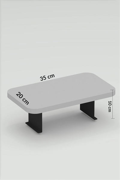 Yan Sehpa Ayarlanabilir Tepsi DİKDÖRTGEN Dekoratif Modern Yatay Dikey Koltuk Sehpası KREM