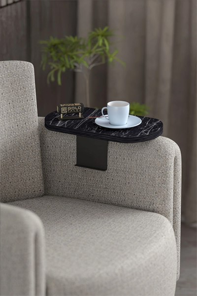 Yan Sehpa Ayarlanabilir Tepsi OVAL Dekoratif Modern Yatay Dikey Koltuk Sehpası BENDİR