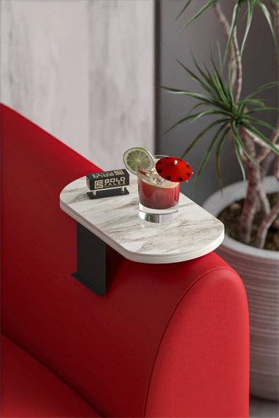 Yan Sehpa Ayarlanabilir Tepsi OVAL Dekoratif Modern Yatay Dikey Koltuk Sehpası EFES