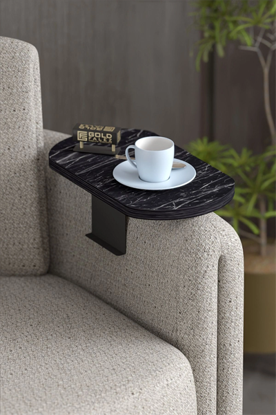 Yan Sehpa Ayarlanabilir Tepsi OVAL Dekoratif Modern Yatay Dikey Koltuk Sehpası BENDİR