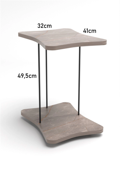 Yan Sehpa Tekerlekli Servis Sehpası HND Gordion