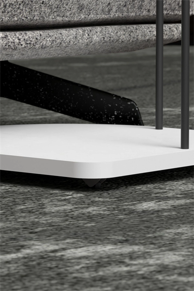 Yan Sehpa Tekerlekli Servis Sehpası HND Oval Beyaz