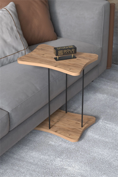 Yan Sehpa Tekerlekli Servis Sehpası HND Atlantik Çam