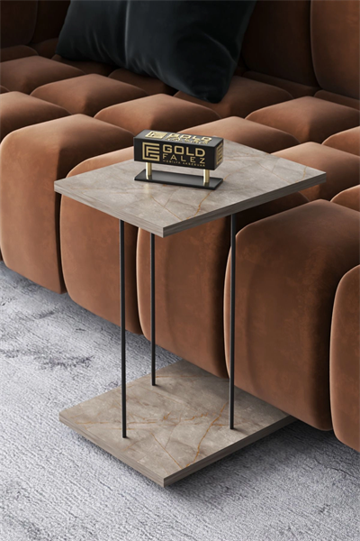 Yan Sehpa Tekerlekli Servis Sehpası HND Dikdörtgen Gordion