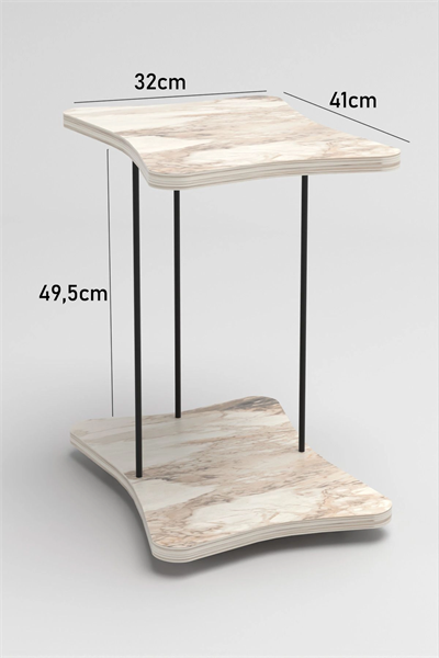 Yan Sehpa Tekerlekli Servis Sehpası HND Efes