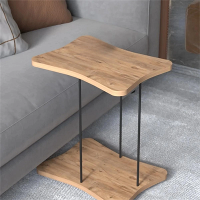 Yan Sehpa Tekerlekli Servis Sehpası HND Krem