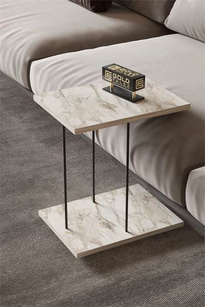 Yan Sehpa Tekerlekli Servis Sehpası HND Dikdörtgen Efes