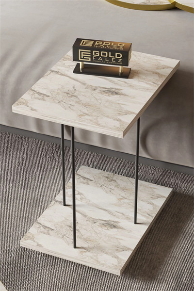 Yan Sehpa Tekerlekli Servis Sehpası HND Dikdörtgen Efes