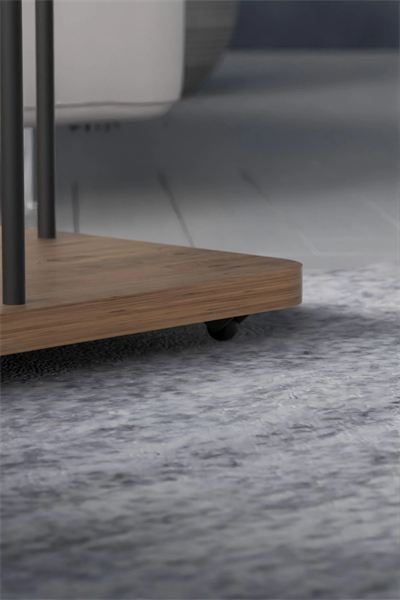 Yan Sehpa Tekerlekli Servis Sehpası HND Oval Atlantik Çam