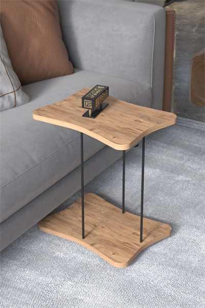 Yan Sehpa Tekerlekli Servis Sehpası HND Atlantik Çam