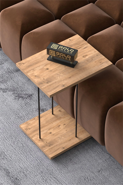 Yan Sehpa Tekerlekli Servis Sehpası HND Dikdörtgen Atlantik çam