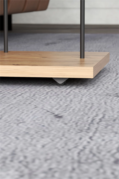 Yan Sehpa Tekerlekli Servis Sehpası HND Dikdörtgen Atlantik çam