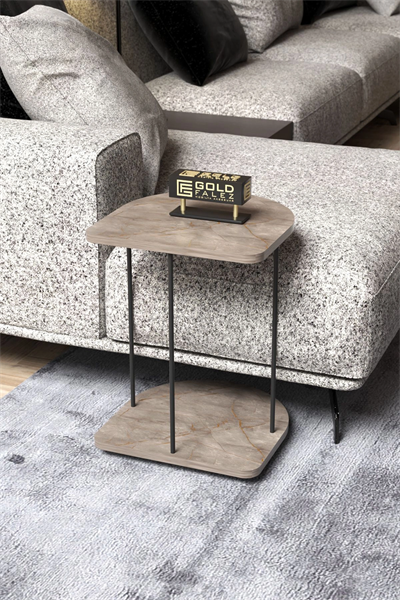 Yan Sehpa Tekerlekli Servis Sehpası Hnd Oval Gordion