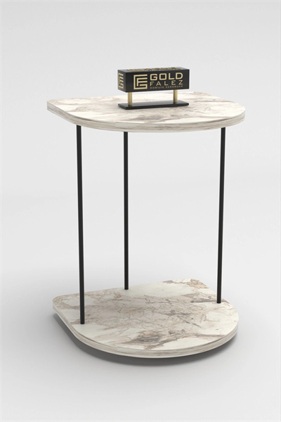 Yan Sehpa Tekerlekli Servis Sehpası Hnd Oval Efes