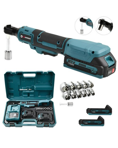 Yandan Sıkma Somun Uyumlu Akülü Cırcır Kolu 21V Güçlü Tork