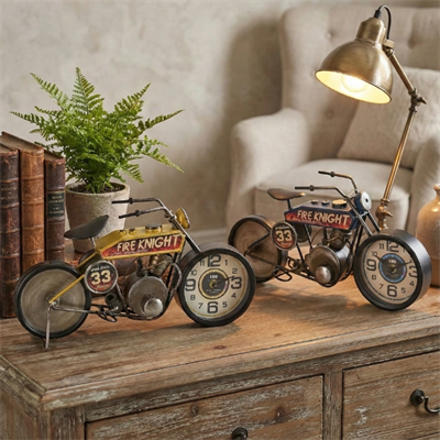 Yarış Motoru Tasarımlı Masaüstü Saat