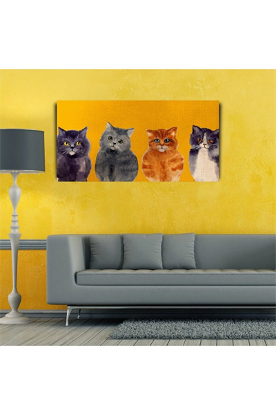 Yavru Kediler Canvas Tablo (60x120)