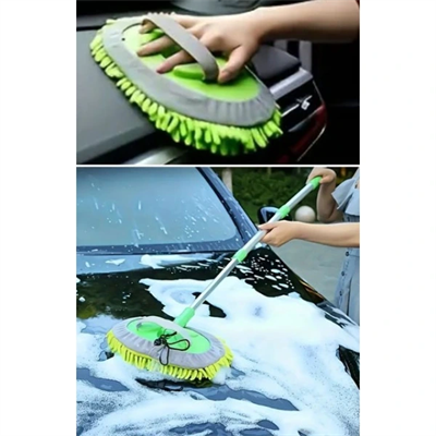 Yedek Bezli Mikrofiber Araba Yıkama Fırçası