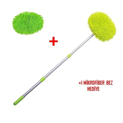 Yedek Bezli Mikrofiber Araba Yıkama Fırçası