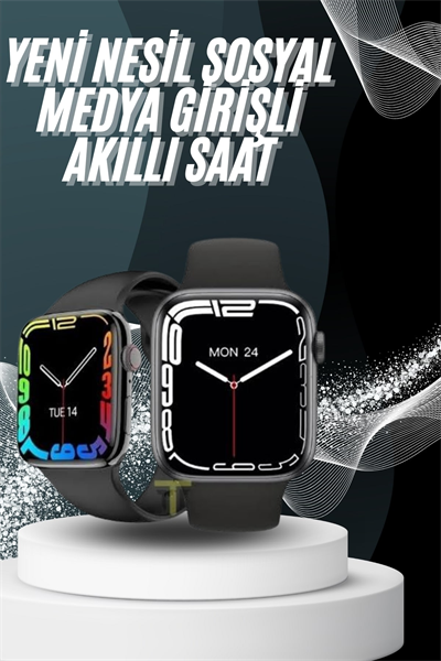 Yeni Model Akıllı Saat Dokunmatik Ekran Unisex Amoled Ekran 44 mm