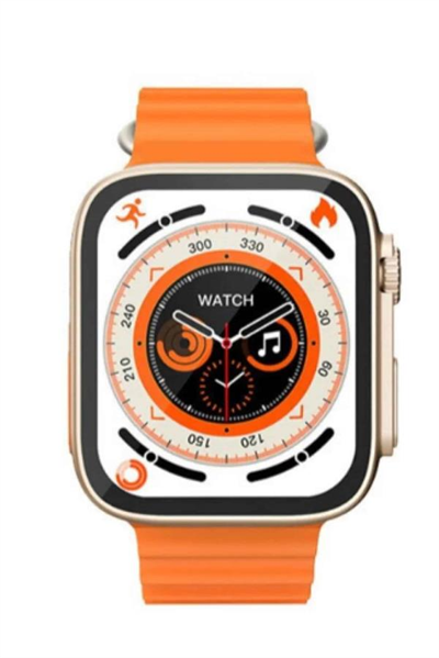 Yeni Model Akıllı Saat Ultra Smart Watch Gümüş Kasa 45mm Titreşim