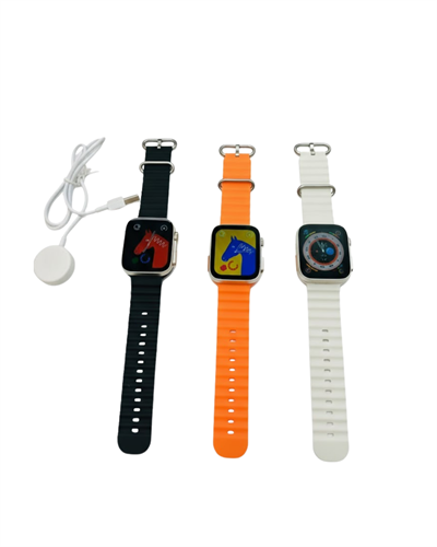 Yeni Model Akıllı Saat Ultra Smart Watch Gümüş Kasa 45mm Titreşim