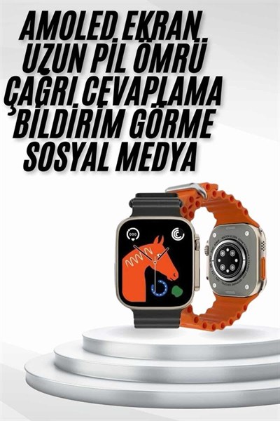 Yeni Nesil Akıllı Saat Müzik Dinleme Bildirim Görme Sesli Asistan Desteği