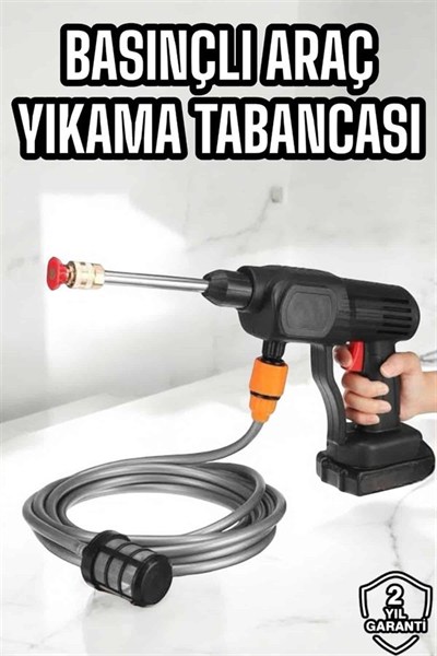 Yeni Nesil Araç Yıkama Şarjlı Tabancası Basınçlı Su Hazneli