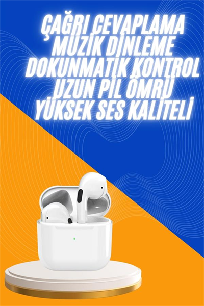 Yeni Nesil Bluetooth Kulaklık Beyaz Çağrı Cevaplayabilen Kablosuz