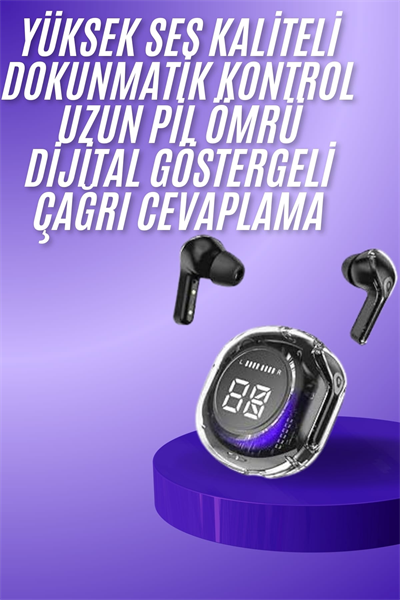 Yeni Nesil Bluetooth Kulaklık Dijital Göstergeli Gaming Dokunmatik 5.3 Kablosuz