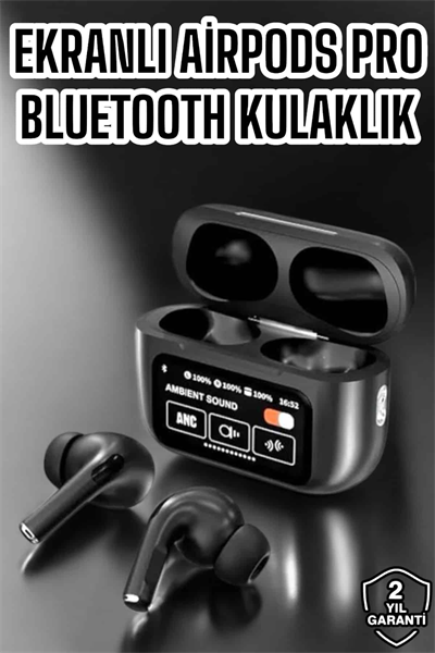 Yeni Nesil Bluetooth Kulaklık Ekranlı Yüksek Ses Kaliteli Uzun Şarj Süreli