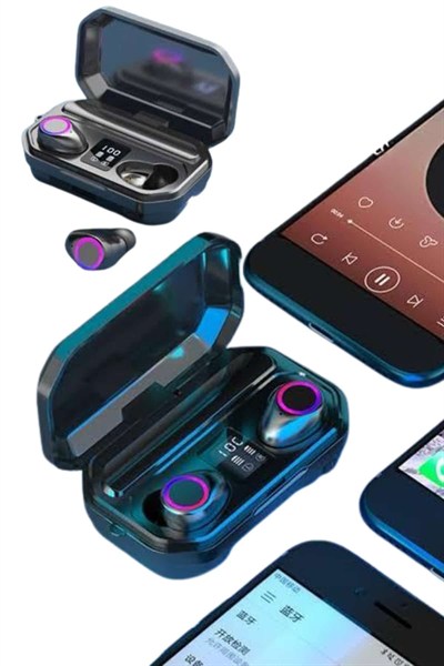 Yeni Nesil Bluetooth Kulaklık Uzun Pil Ömrü El Fenerli Dijital Şarj Göstergeli