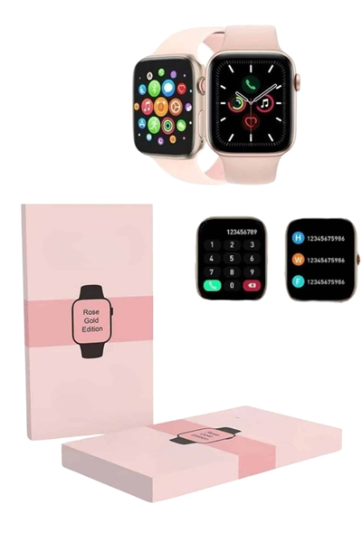 Yeni Nesil Kadın Akıllı Saat Rose Gold Android ve İos Uyumlu