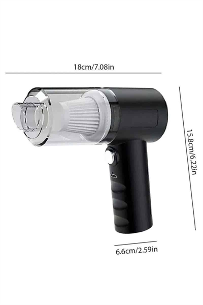 Yeni Nesil Mini Vakumlu Araç Süpürgesi El Süpürgesi Şarjlı