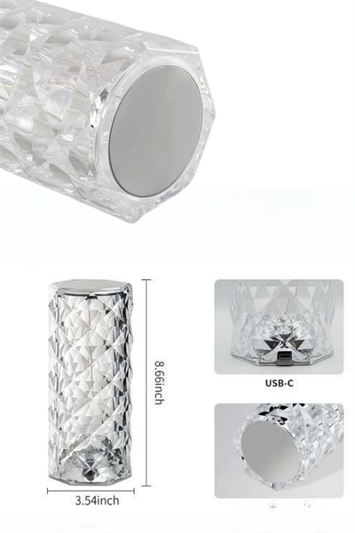 Yeni Nesil Modern Kristal Masa ve Gece Lambası Dokunmatik Renk Değiştirebilen