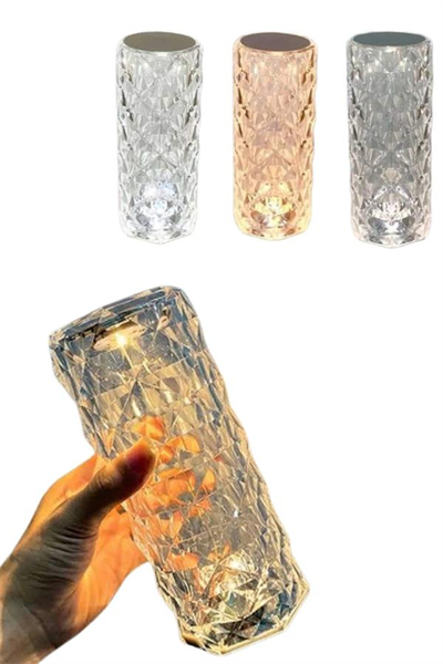 Yeni Nesil Modern Kristal Masa ve Gece Lambası Dokunmatik Renk Değiştirebilen
