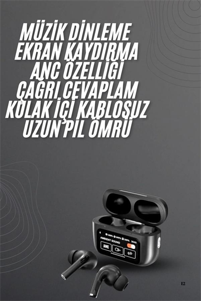 Yeni Nesil Pro Ekranlı Bluetooth Kulaklık 5.0 Bluetooth