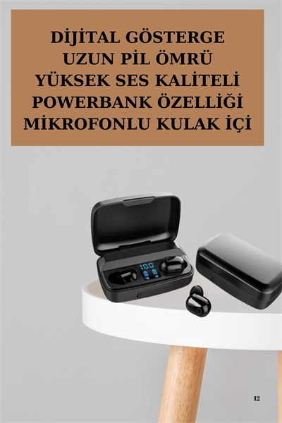 Yeni Nesil TWS Kablosuz Kulaklık Güçlü Batarya Yüksek Kalite Bluetooth 5.0 ANC Özelliği