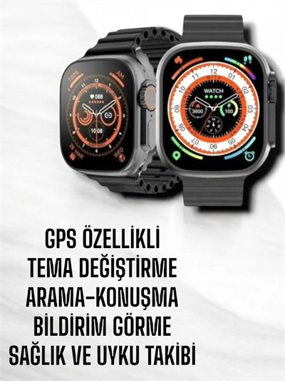 Yeni Nesil Ultra Akıllı Saat Titreşimli, Uyku & Sağlık Takibi, Çift Kordon